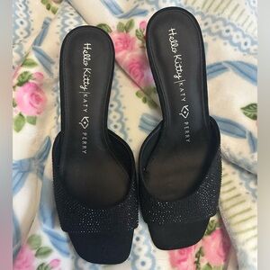 Hello Kitty X Katy Perry Black Sparkly Heels